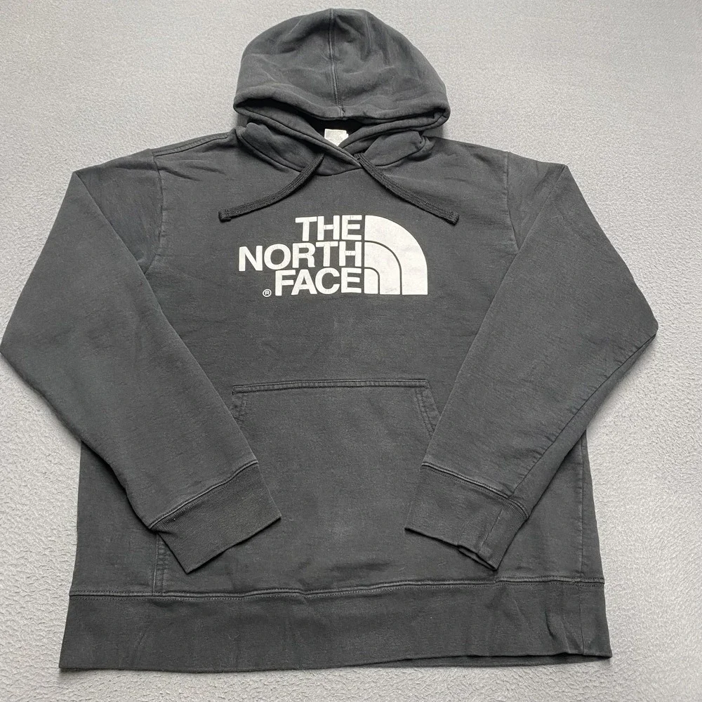 North Face Hoodie Mens Large Black Pullover Sweatshirt Logo Outdoors‎ Streetwear